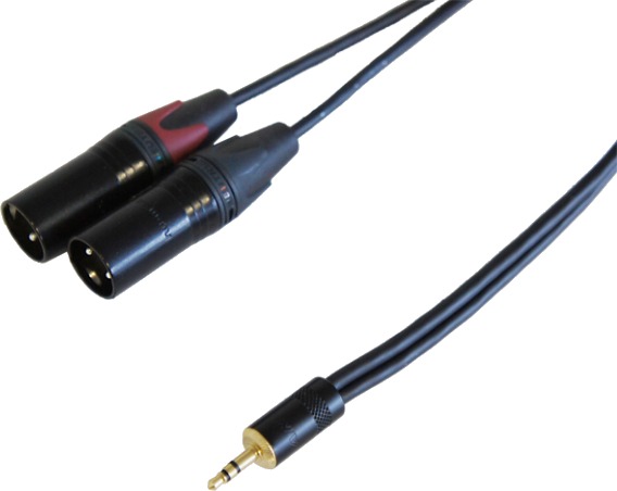 Contrik Mini Plug 3pol auf 2 x XLR male (1.5m) XLR-Mini-Klinke