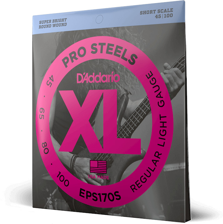 D'Addario EPS170S Short Scale ProSteels Bass Light (045-100)