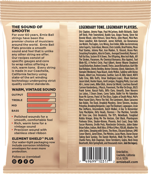 Ernie Ball 2582 Slinky Nickel Flatwound Medium Light (.012-.052)