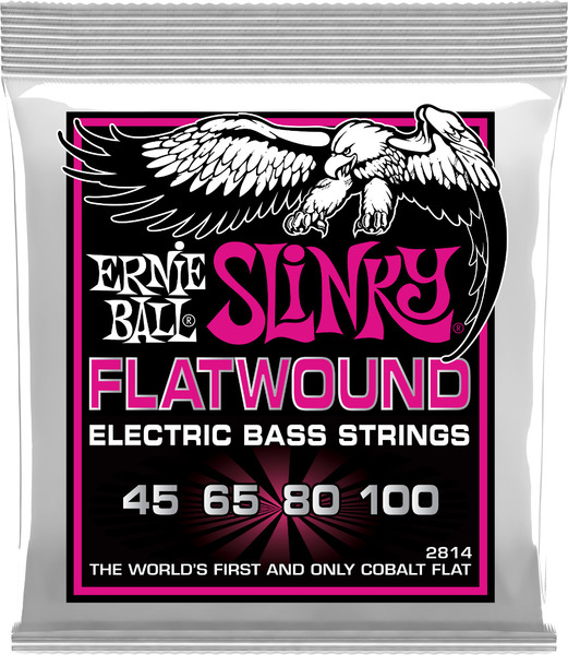 Ernie Ball 2814 Slinky Flatwound (45 - 100) Flatwound-Saitensätze