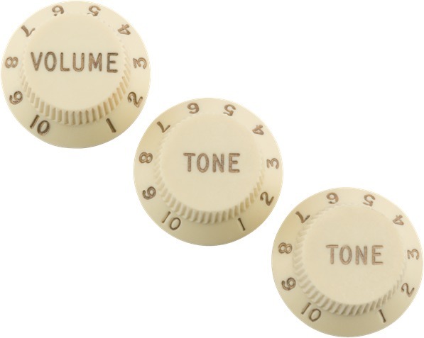 Fender Road Worn Strat Knobs (aged white) Kloboučky pro Potenciometr