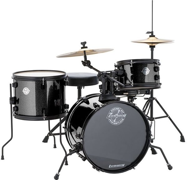 Ludwig Pocket Kit (Black Sparkle) Junior Drumsets