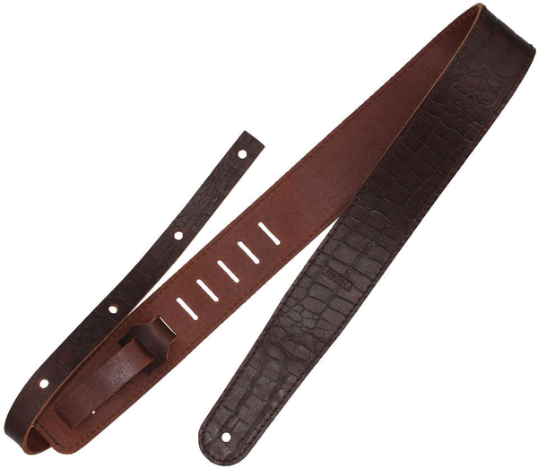 Richter Contour Croc Brown Guitar/Bass Strap 1487 Bass Guitar Straps