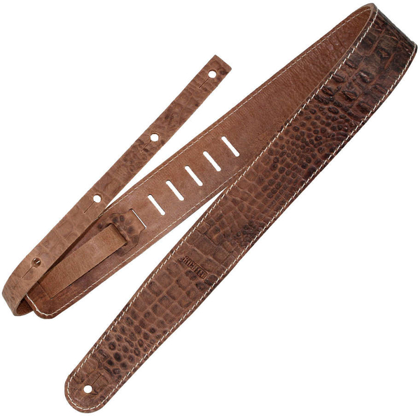 Richter Raw II Contour Croc Natur Guitar / Bass Strap 1486 Kytarové Popruhy