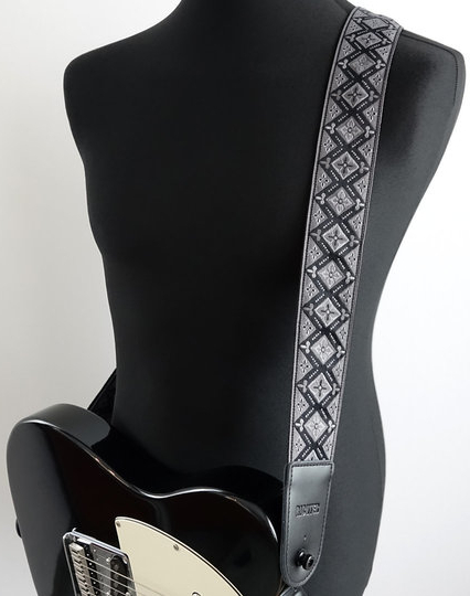 Richter Retro Guitar strap #1865 (black / grey)