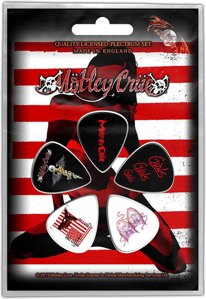 Rock Off Motley Crue Plectrum Pack Red White & Crue