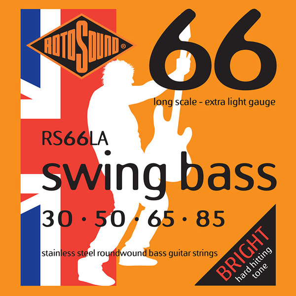 Roto Sound Swing Bass Stainless Steel RS66LA (30-85 - long scale) 4-String Electric Bass String Sets .030