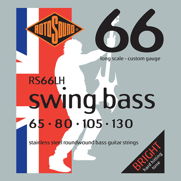 Roto Sound Swing Bass Stainless Steel RS66LH Drop Zone (65-130 - long scale) E-Bass-Saiten-Sätze 4-Saiter >=.065