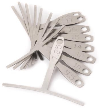 Stewmac Understring Radius Gauges / Standard width, set of 9 Meradlá & Meracie Prístroje